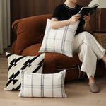 Pillow Cover Reversible Waffle & Check Chenille