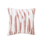 Pillow Cover Ribbed Faux Fur Machine Washable Concealed Zipper