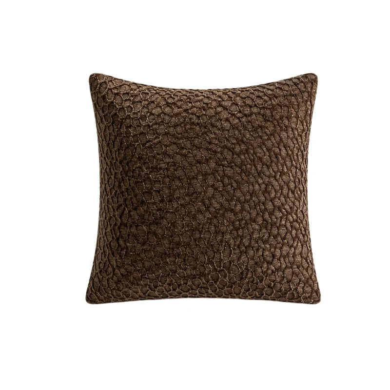 Pillow Cover Set Chenille Raised Pebble Texture Machine-Washable