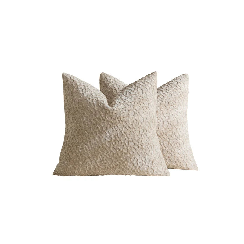 Pillow Cover Set Chenille Raised Pebble Texture Machine-Washable