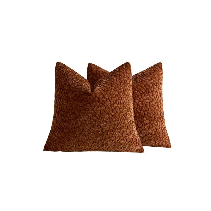 Pillow Cover Set Chenille Raised Pebble Texture Machine-Washable