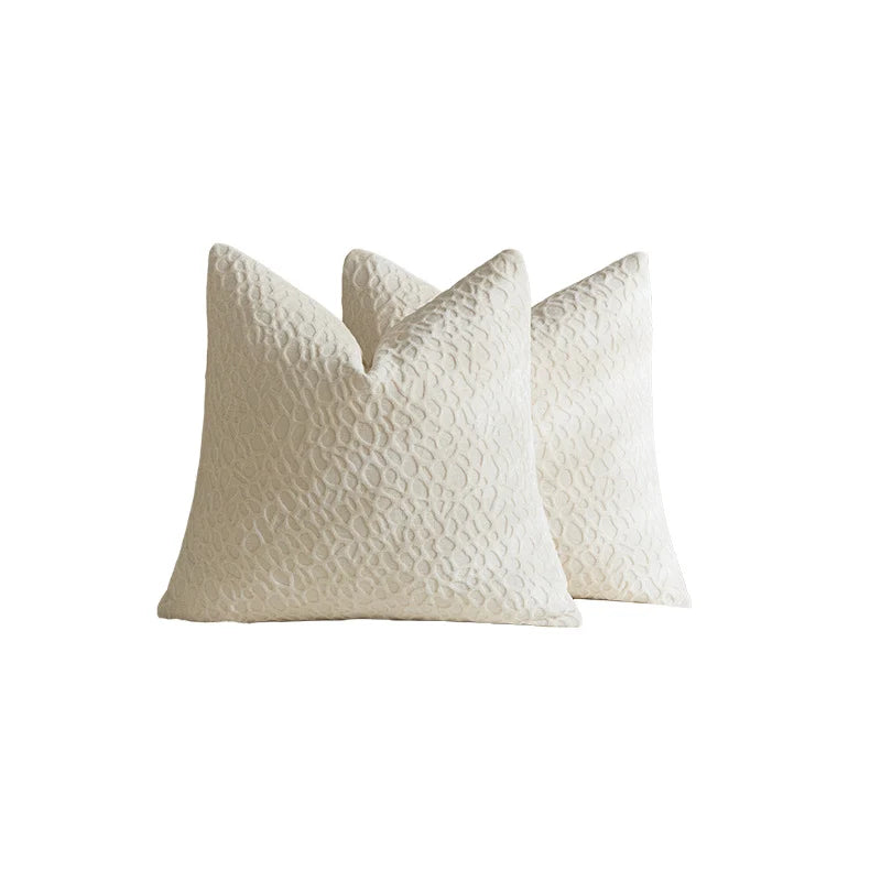 Pillow Cover Set Chenille Raised Pebble Texture Machine-Washable