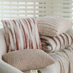 Pillow Cover Sherpa Wavy Plush Concealed Zipper