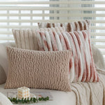 Pillow Cover Sherpa Wavy Plush Concealed Zipper
