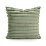Pillow Cover Teddy Plush Layered Ribbed Concealed Zipper