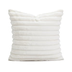 Pillow Cover Teddy Plush Layered Ribbed Concealed Zipper