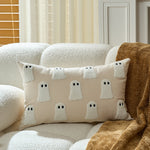 Pillow Cover Tufted Bouclé Appliqué Cotton-Linen Hidden Zipper
