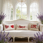 Pillow Cover Tufted Chenille & Botanical Embroidery