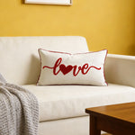 Pillow Cover Tufted Chenille & Botanical Embroidery