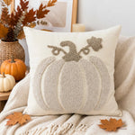 Pillow Cover Tufted Chenille Suede-Like Microfiber Hidden Zipper