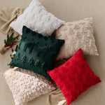 Pillow Cover Tufted Tree Velvet Hidden Zipper