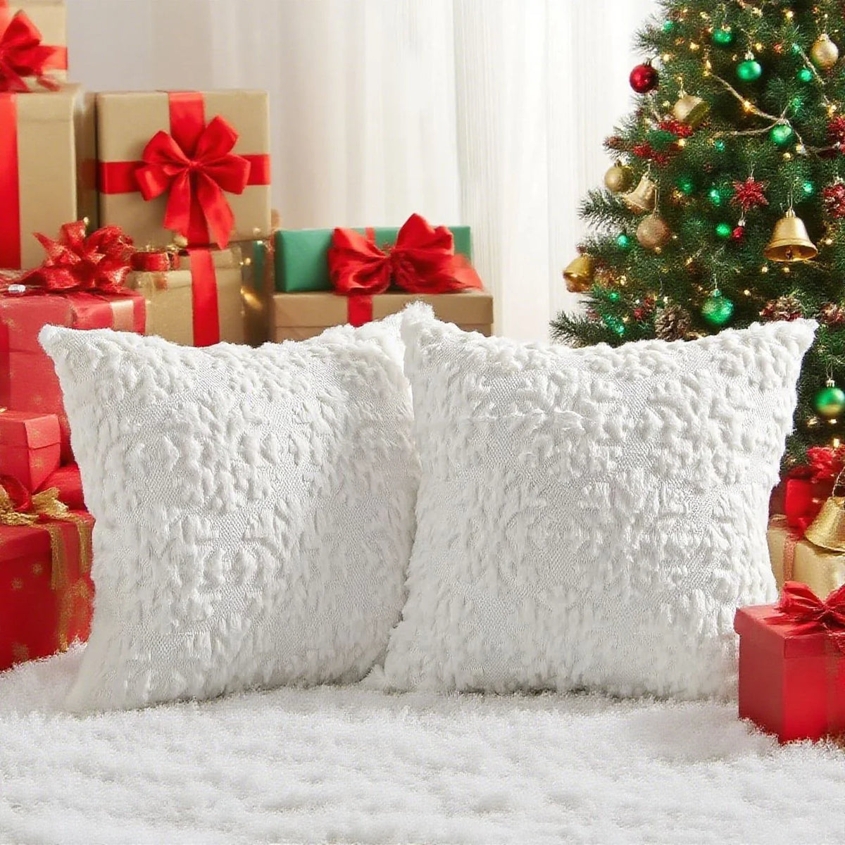 Pillow Cover Tufted Tree Velvet Hidden Zipper