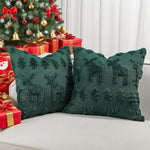 Pillow Cover Tufted Tree Velvet Hidden Zipper
