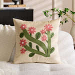 Pillow Cover Velvet Face Floral Chenille Tuft