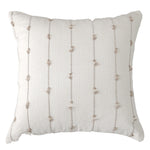 Pillow Cover Vertical Tufted & Knotted Trim Concealed Zipper