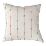 Pillow Cover Vertical Tufted & Knotted Trim Concealed Zipper