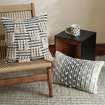 Pillow Cover Woven Cotton-Blend Hand-Tufted Tassels