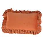 Pillow Sham Plush Velvet Ruffled Flange Hidden Zipper