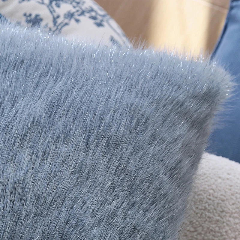 Pillowcase Long-Pile Faux Fur & Concealed Zipper