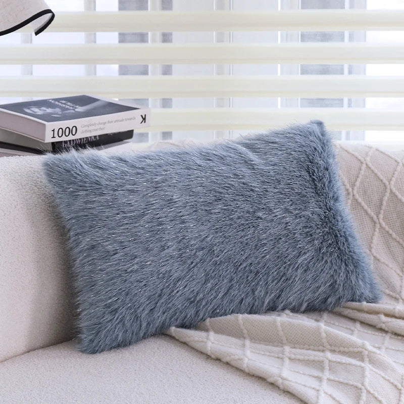 Pillowcase Long-Pile Faux Fur & Concealed Zipper