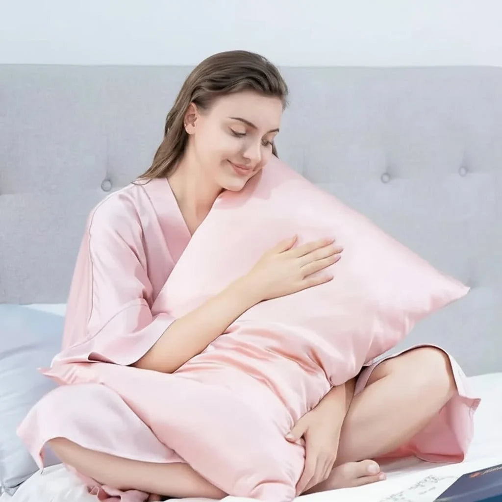 Pillowcase Silk-Like Breathable Concealed Zipper