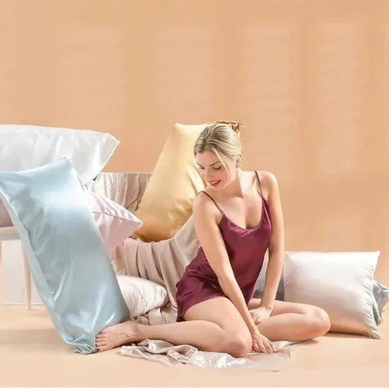 Pillowcase Silk-Like Breathable Concealed Zipper