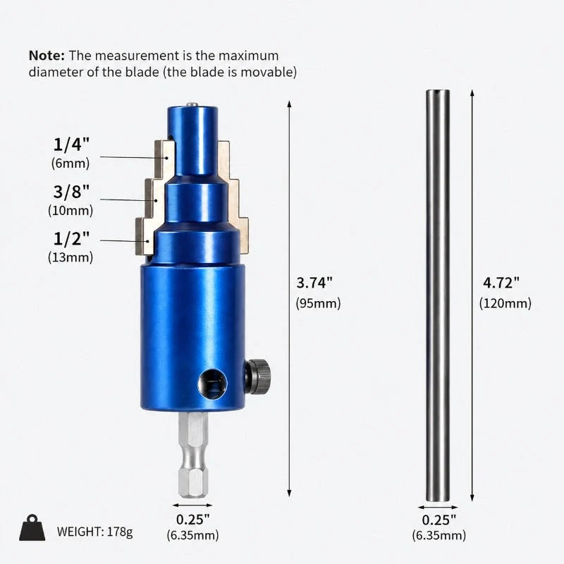 Pipe Thread Extractor 3-in-1 Reverse Spiral Hardened Steel