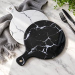 Pizza Plate Ceramic Marble Stripe Design