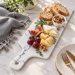 Pizza Plate Ceramic Marble Stripe Design