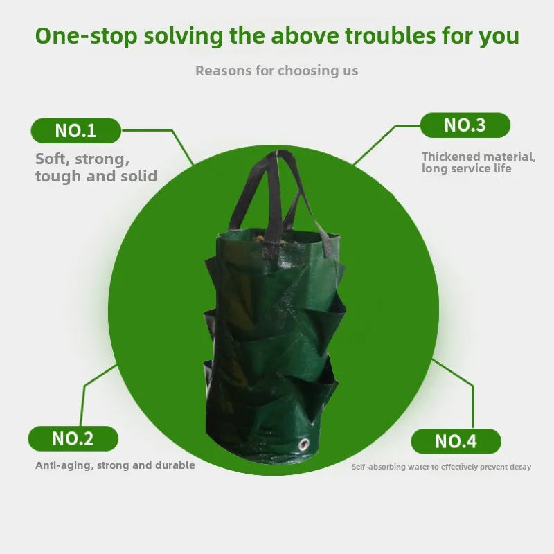 Plant Bag Breathable & Waterproof 3 Gallon Side Pockets