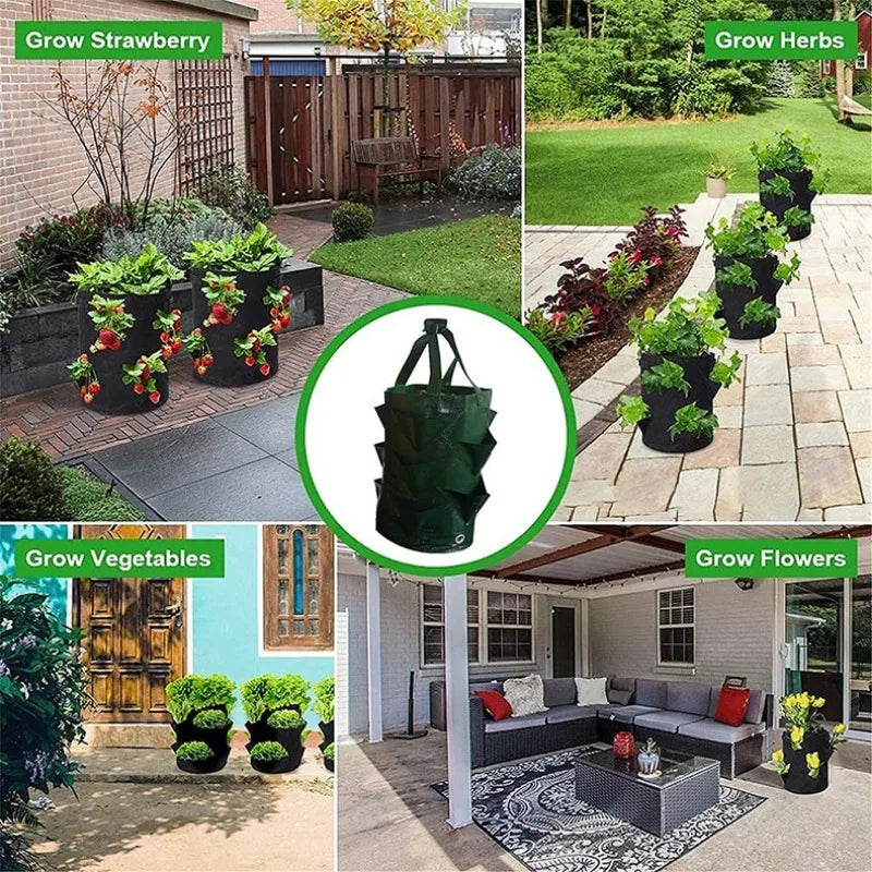 Plant Bag Breathable & Waterproof 3 Gallon Side Pockets
