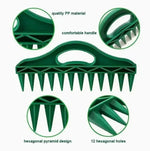 Plant Dibber 12-Hole Template Ergonomic Handle & Seeding Tool