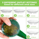 Plant Dibber 12-Hole Template Ergonomic Handle & Seeding Tool