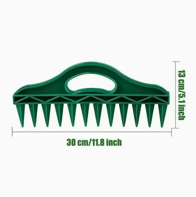 Plant Dibber 12-Hole Template Ergonomic Handle & Seeding Tool