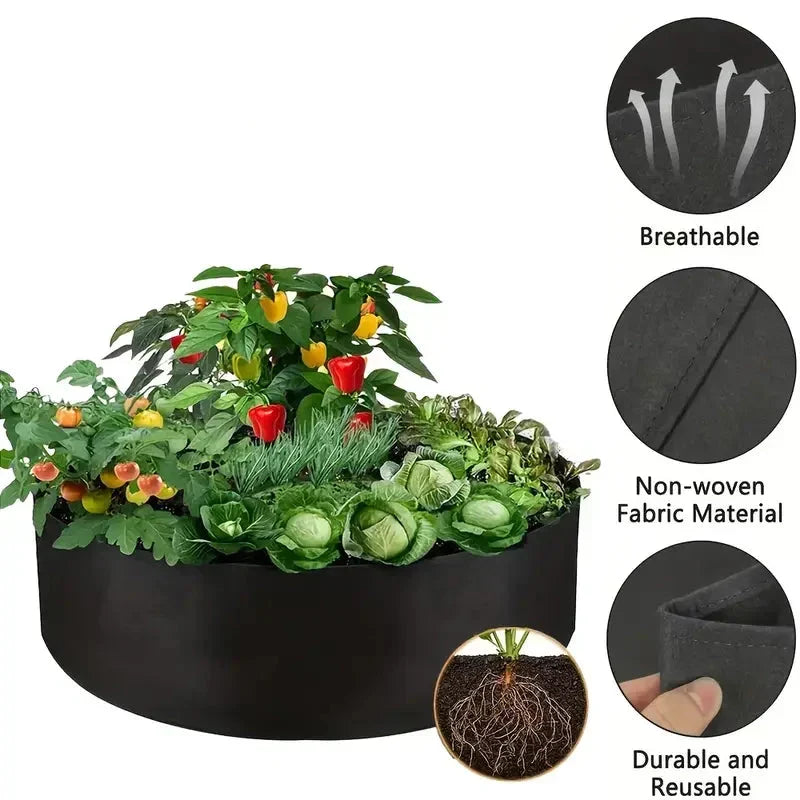 Plant Growth Bag Round Breathable Aeration & Drainage