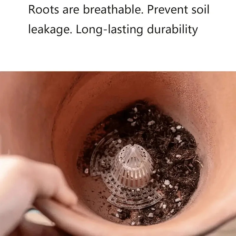 Plant Pot Drainage Grids Winged Reusable Set of 10