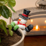 Plant Pot Topper Festive Snowman Durable Indoor & Outdoor