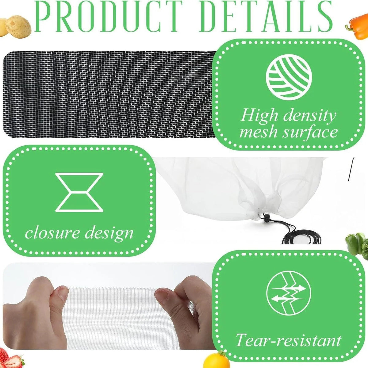 Plant Protection Tunnel Fine Mesh UV-Resistant