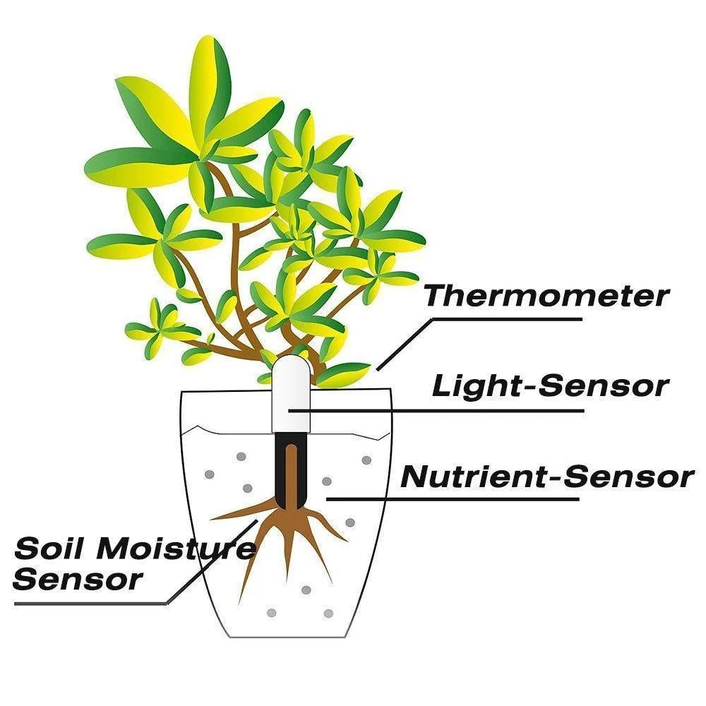 Plant Sensor 4-in-1 Bluetooth App & Color LED