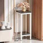 Plant Stand Marble-Effect Two-Tier Space-Saving