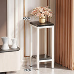 Plant Stand Marble-Effect Two-Tier Space-Saving