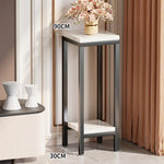 Plant Stand Marble-Effect Two-Tier Space-Saving
