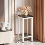 Plant Stand Marble-Effect Two-Tier Space-Saving