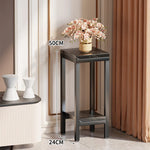 Plant Stand Marble-Effect Two-Tier Space-Saving