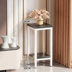 Plant Stand Marble-Effect Two-Tier Space-Saving