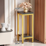 Plant Stand Marble-Effect Two-Tier Space-Saving