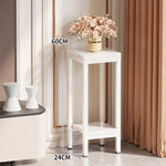Plant Stand Marble-Effect Two-Tier Space-Saving