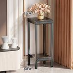 Plant Stand Marble-Effect Two-Tier Space-Saving