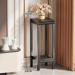 Plant Stand Marble-Effect Two-Tier Space-Saving