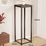Plant Stand Metal Frame Crossbar Reinforced Base Compact Square Design